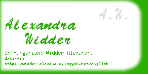 alexandra widder business card